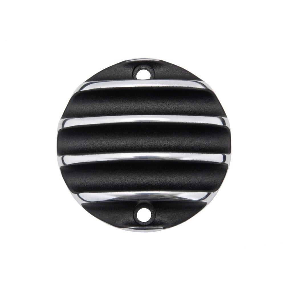 Motone Engine Cover - Black/Polished Rib Contrast Finish - MMU026