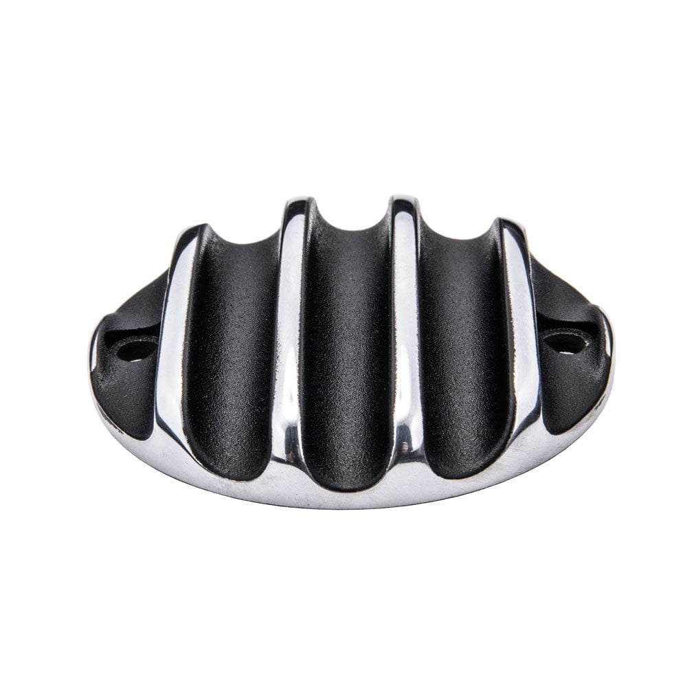 Motone Engine Cover - Black/Polished Rib Contrast Finish - MMU026