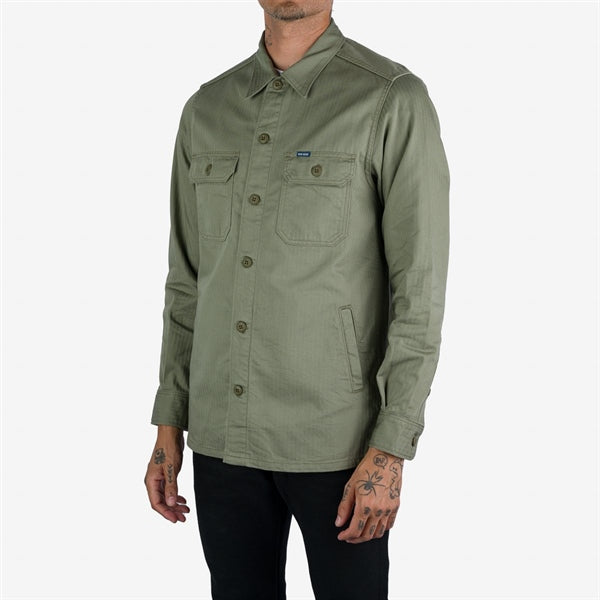 Iron Heart IHSH-385-ODG-BEI (SS24) 9oz Herringbone Military Shirt  Shirts