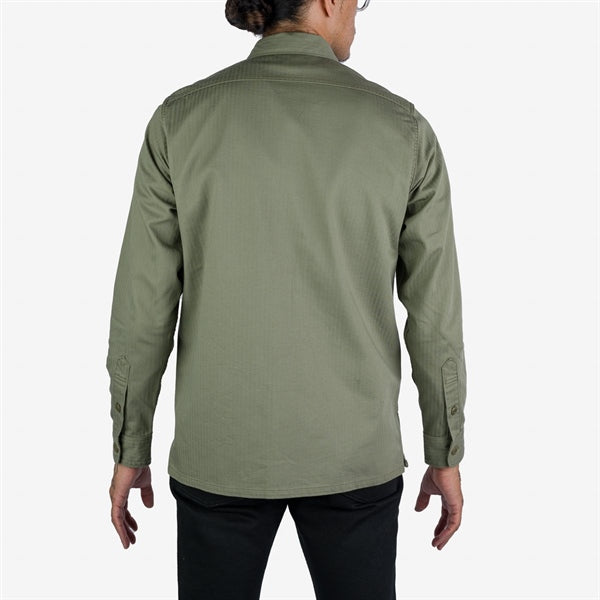 Iron Heart IHSH-385-ODG-BEI (SS24) 9oz Herringbone Military Shirt  Shirts