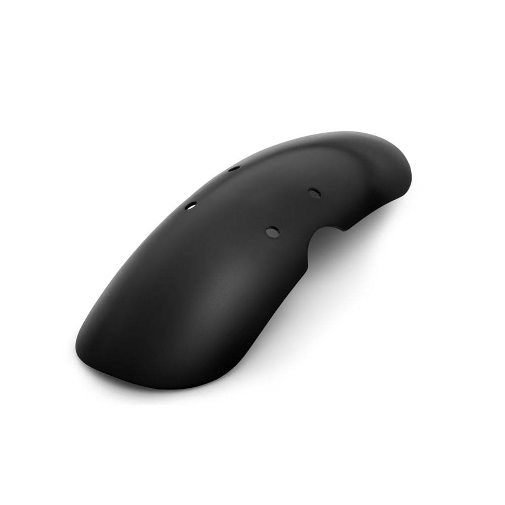 Motone Shorty Front Mudguard - Black Anodized Aluminum - MTE116