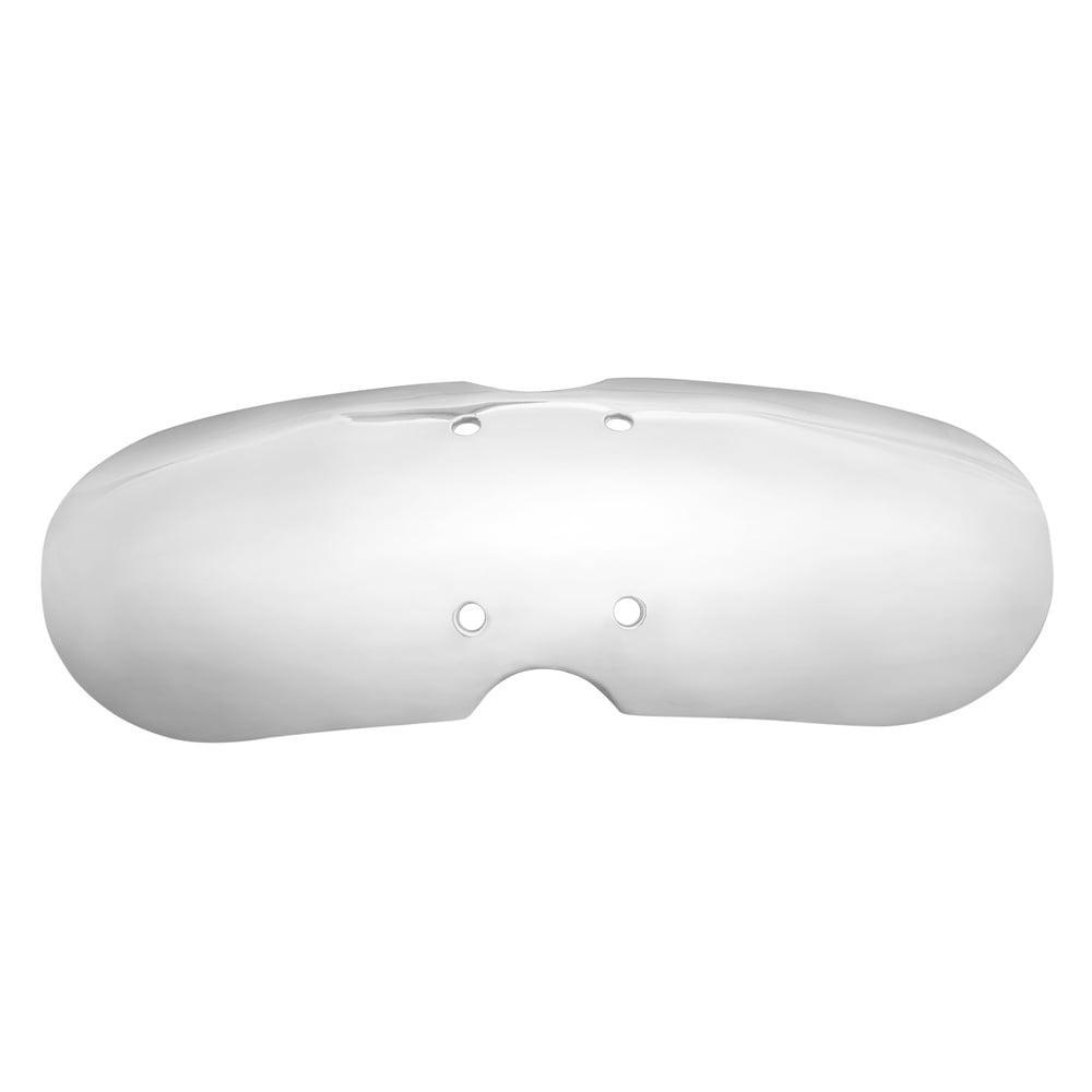 Motone Short Front Mudguard - Polished Aluminium - MTE109