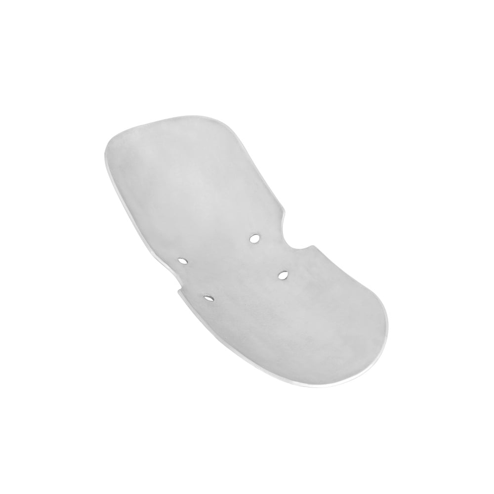 Motone Short Front Mudguard - Polished Aluminium - MTE109