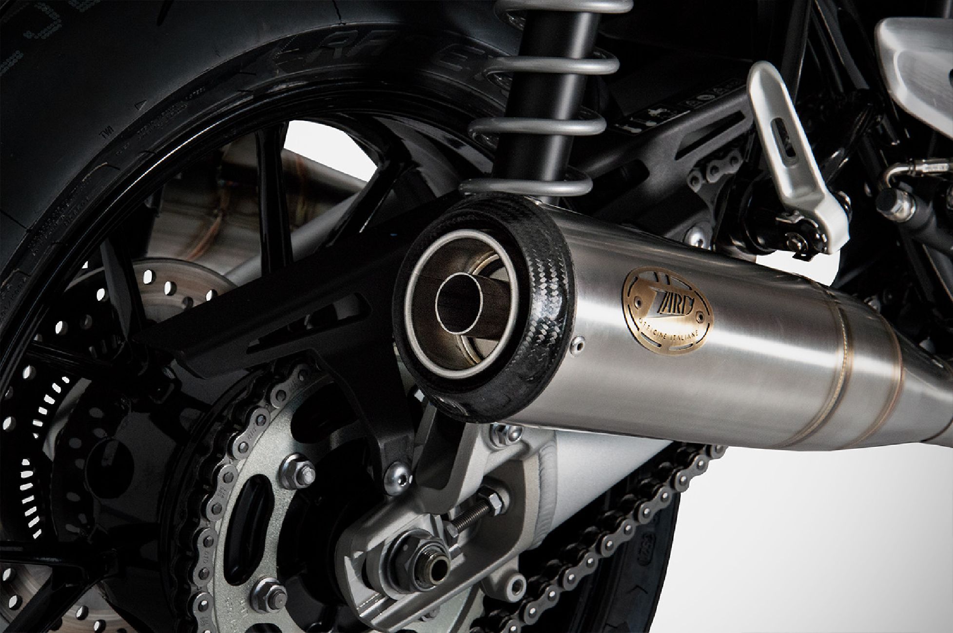 Zard Slip On Carbon End Cap Exhaust - Speed Twin 1200 (21 - 23)