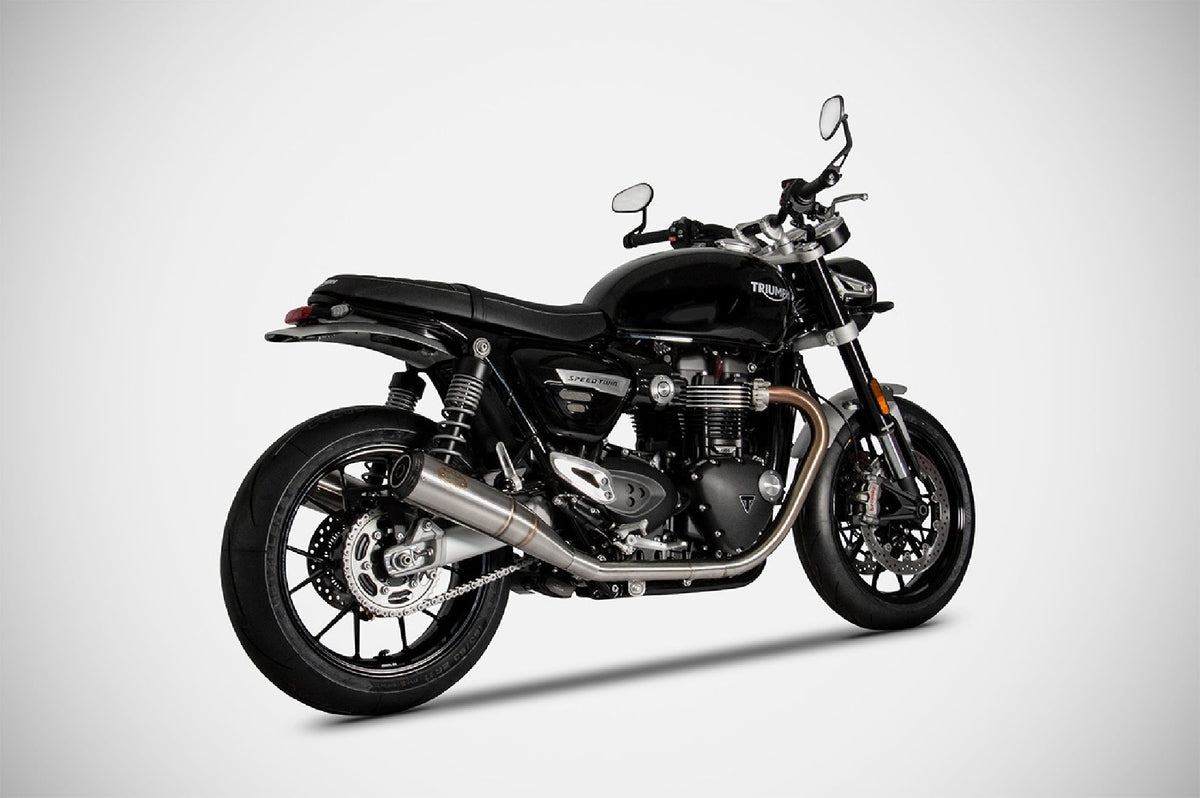 Zard Slip On Carbon End Cap Exhaust - Speed Twin 1200 (21 - 23)