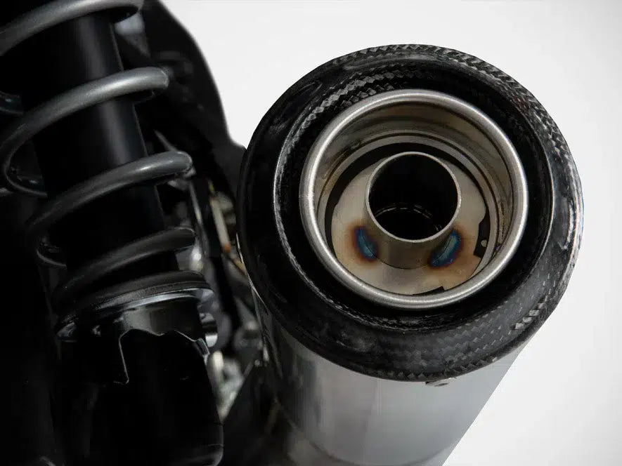 Zard Slip-On Stainless Steel + Carbon End Cap - Speed Twin 1200/Thruxton R/RS