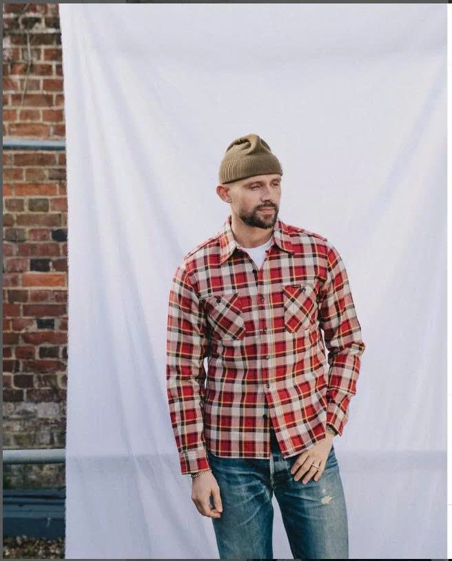 Iron Heart IHSH-334-WORK (FW22) Ultra Heavy Flannel Classic Check Work Shirt