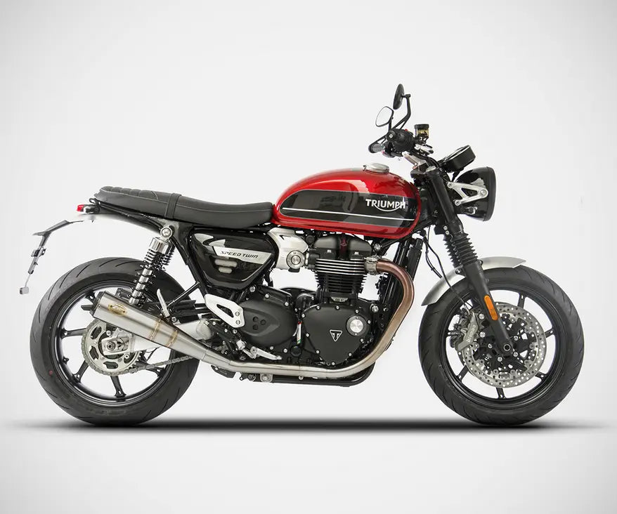 Pô Zard Slip-On Inox + Carbon End Cap - Speed Twin 1200/Thruxton R/RS