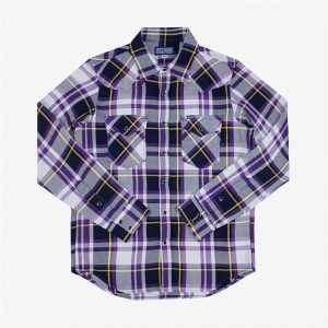 Iron Heart IHSH-390 9oz Selvedge American Check Western Shirt