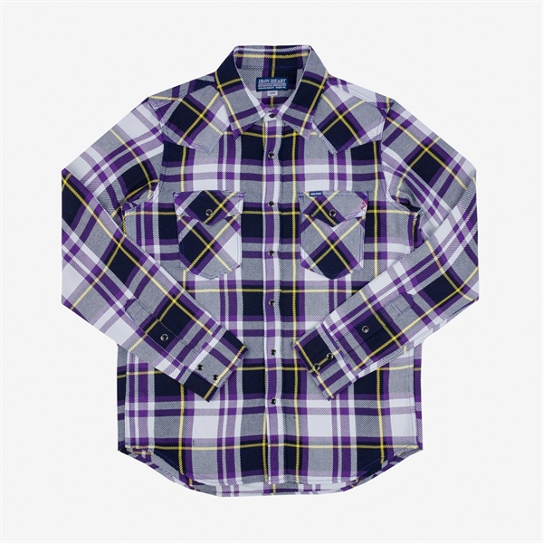 Iron Heart IHSH-390 9oz Selvedge American Check Western Shirt