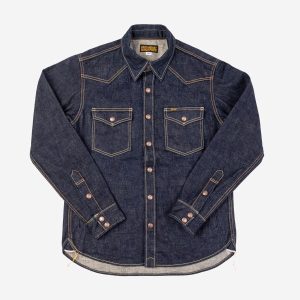 Iron Heart IHSH-292-IND 18oz Vintage Selvedge Denim CPO Shirt - Indigo