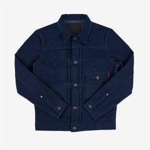 Iron Heart IHJ-140-IG 19oz Selvedge Denim Type I Jacket - Indigo/Grey