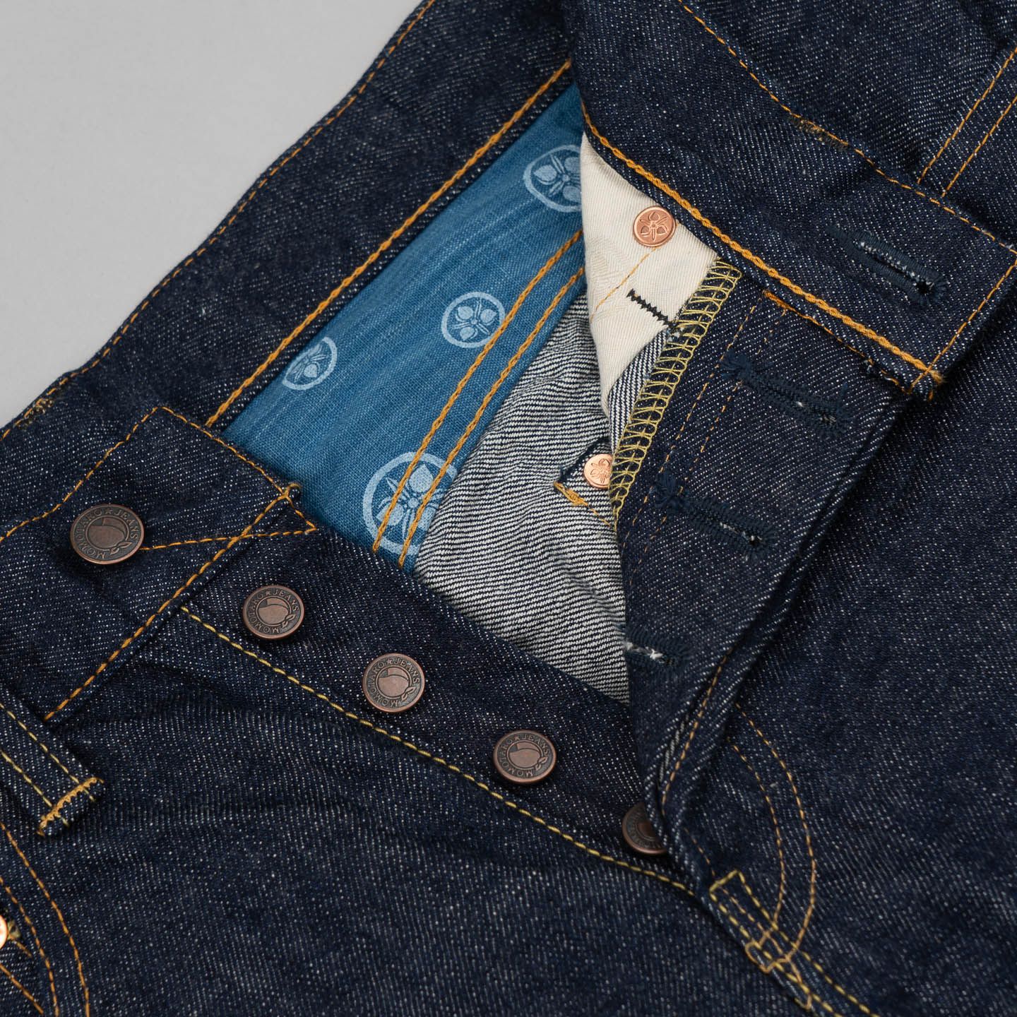 Momotaro 0306-40 14.7oz Zimbabwe Cotton Legacy Blue Denim Tight Tapered - Image 4