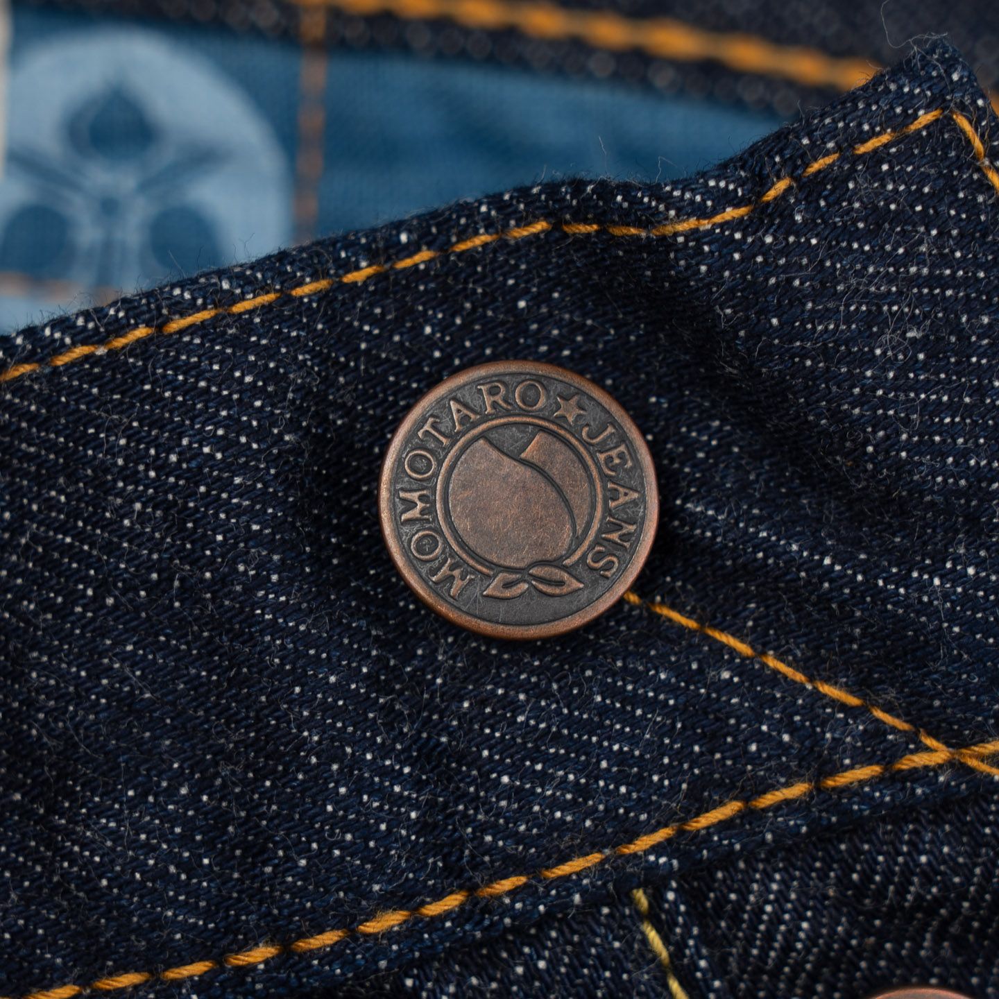 Momotaro 0306-40 14.7oz Zimbabwe Cotton Legacy Blue Denim Tight Tapered - Image 3