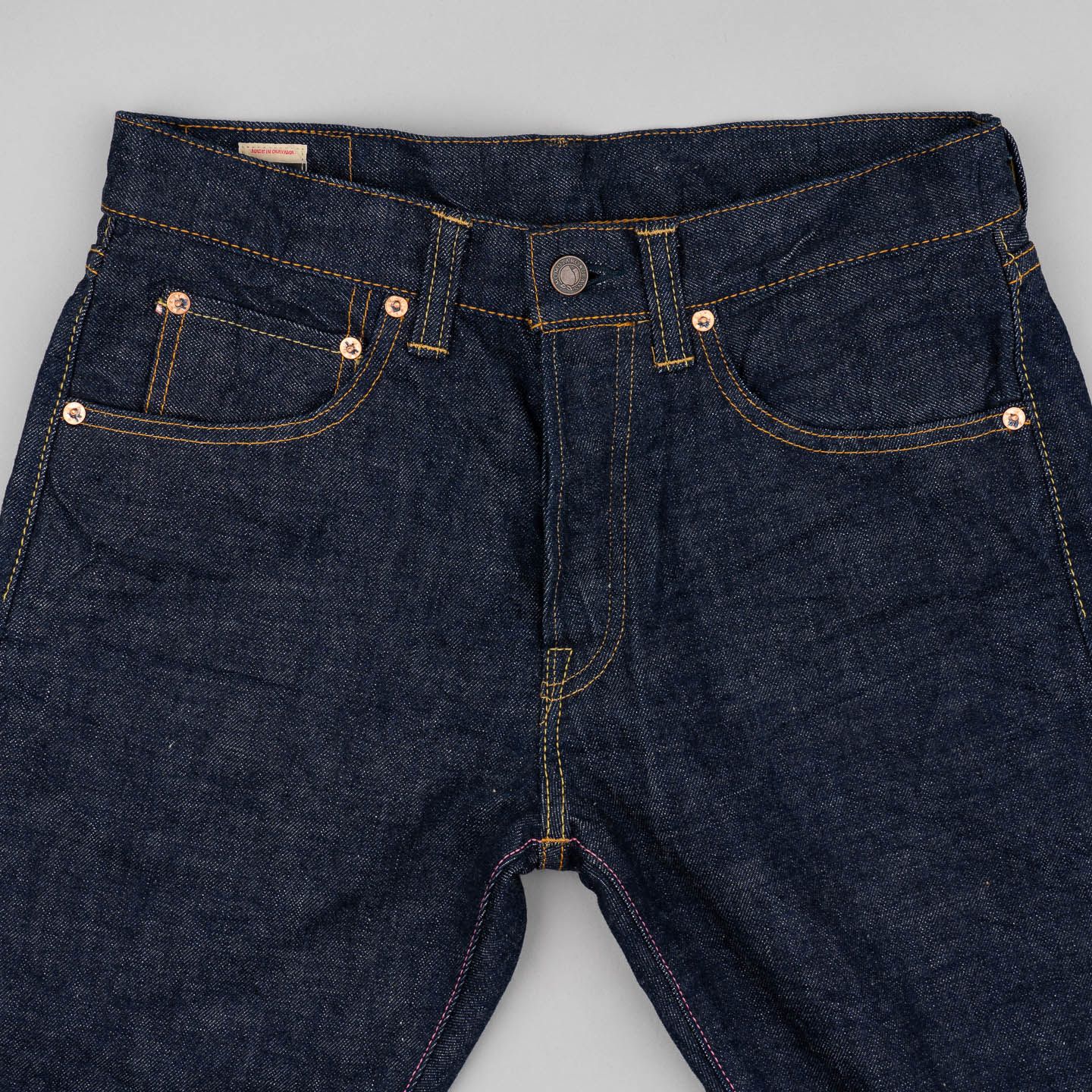 Momotaro 0306-40 14.7oz Zimbabwe Cotton Legacy Blue Denim Tight Tapered - Image 2