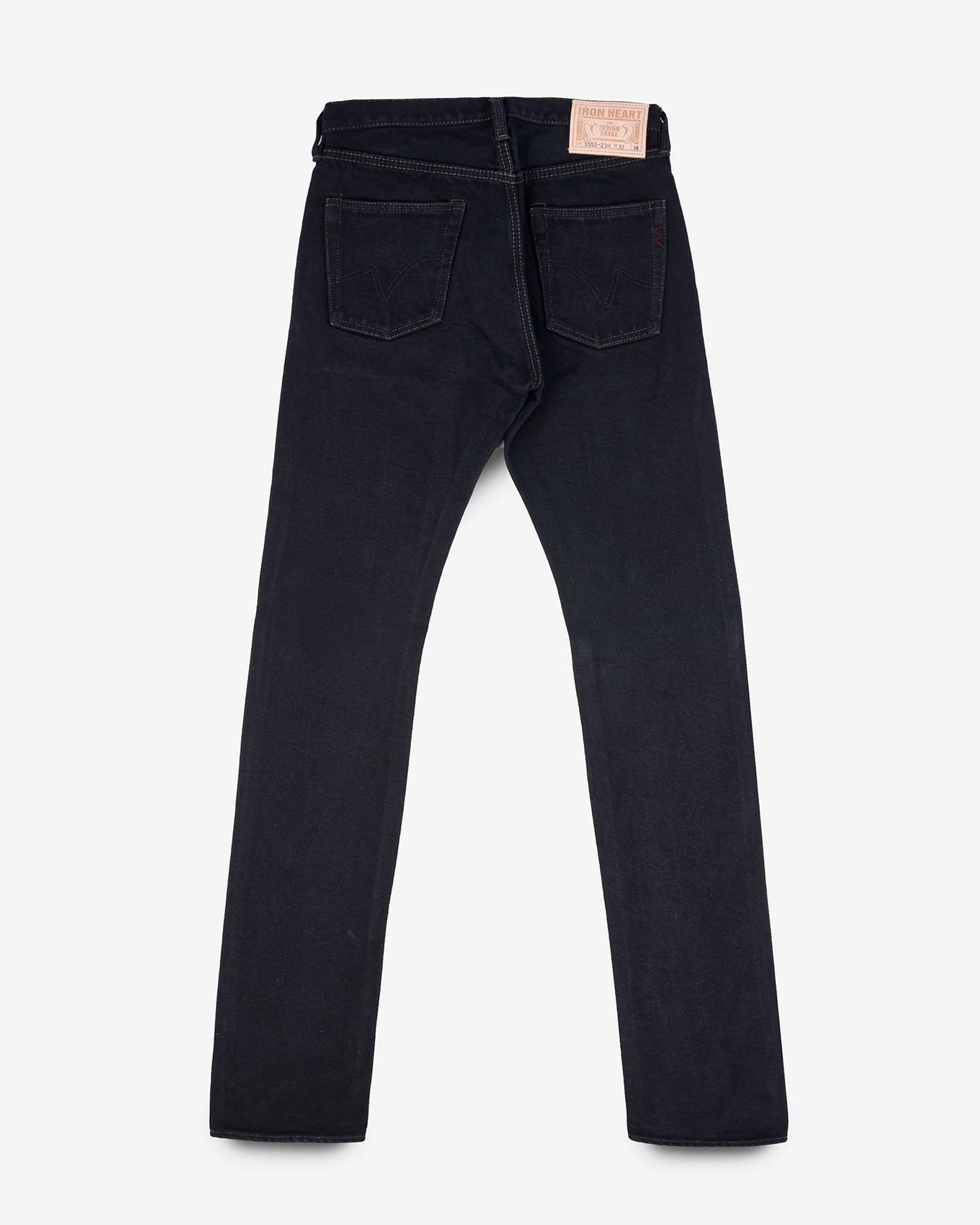 Iron Heart IH-555S-21od 21oz Selvedge Denim Super Slim Cut Jeans - Indigo Overdyed Black - Image 3