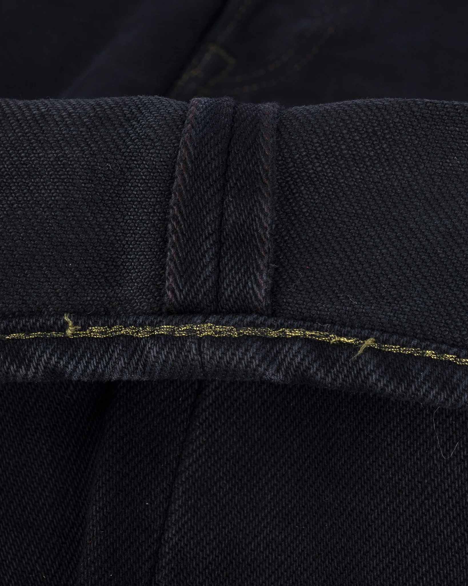 Iron Heart IH-555S-21od 21oz Selvedge Denim Super Slim Cut Jeans - Indigo Overdyed Black - Image 7