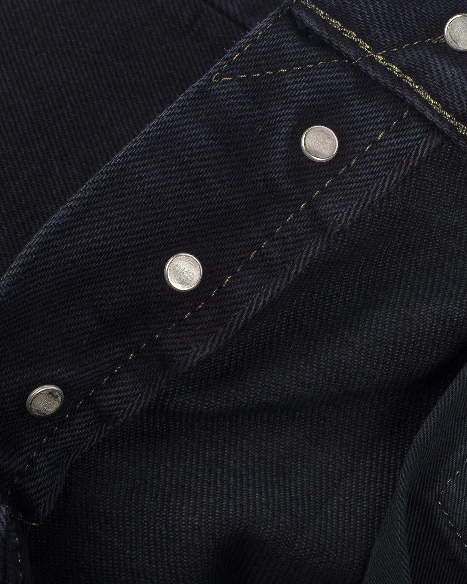 Iron Heart IH-555S-21od 21oz Selvedge Denim Super Slim Cut Jeans - Indigo Overdyed Black - Image 6