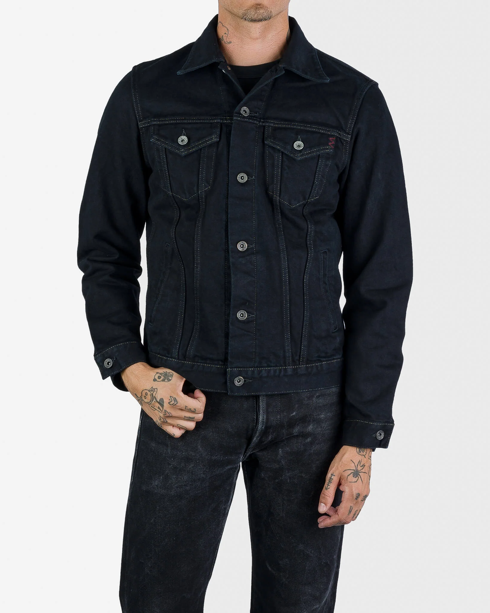 Iron Heart IH-526J-142OD 14oz Selvedge Denim Modified Type III Jacket - Indigo Overdyed - Image 2
