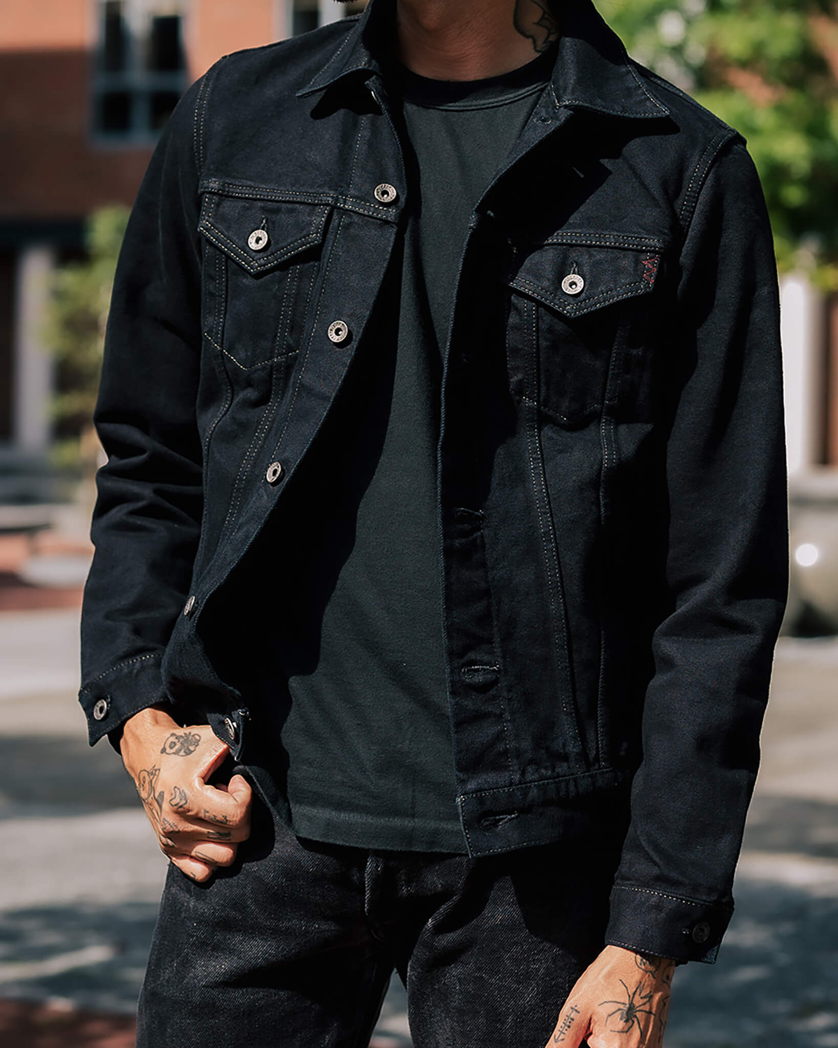 Iron Heart IH-526J-142OD 14oz Selvedge Denim Modified Type III Jacket - Indigo Overdyed - Image 4