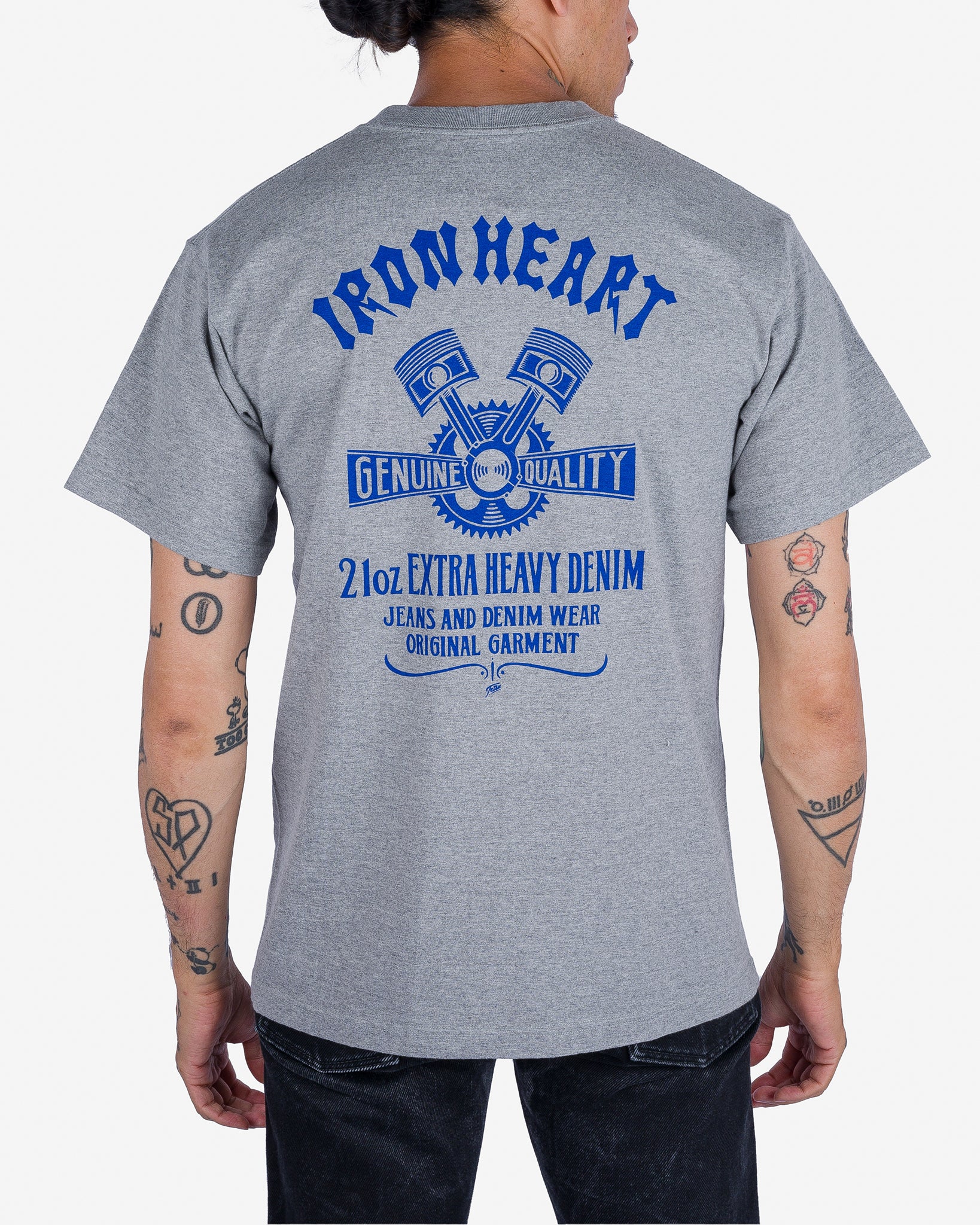 Iron Heart IHT-2403 7.5oz Printed Loopwheel Crew Neck T-Shirt - Image 12
