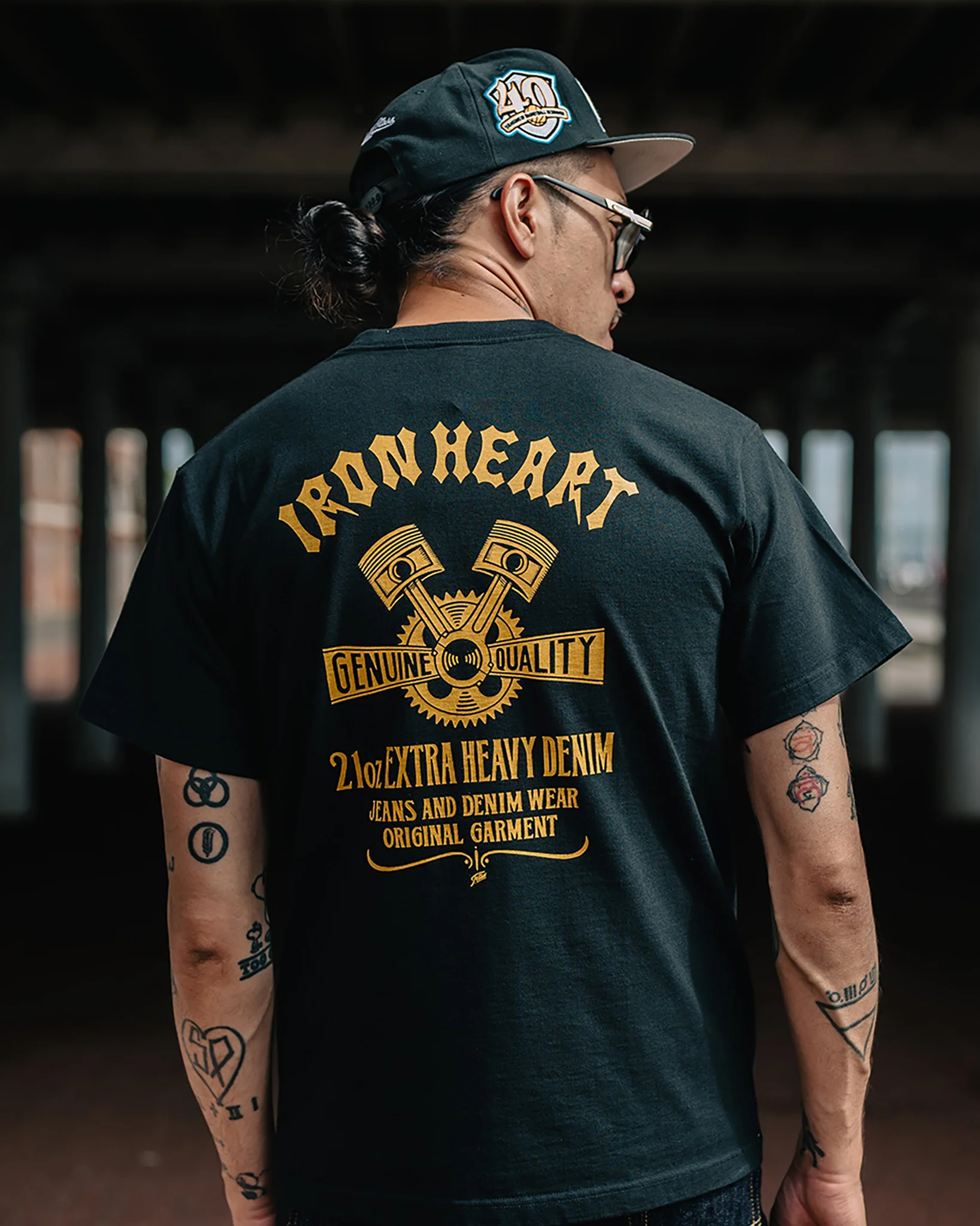 Iron Heart IHT-2403 7.5oz Printed Loopwheel Crew Neck T-Shirt - Image 10