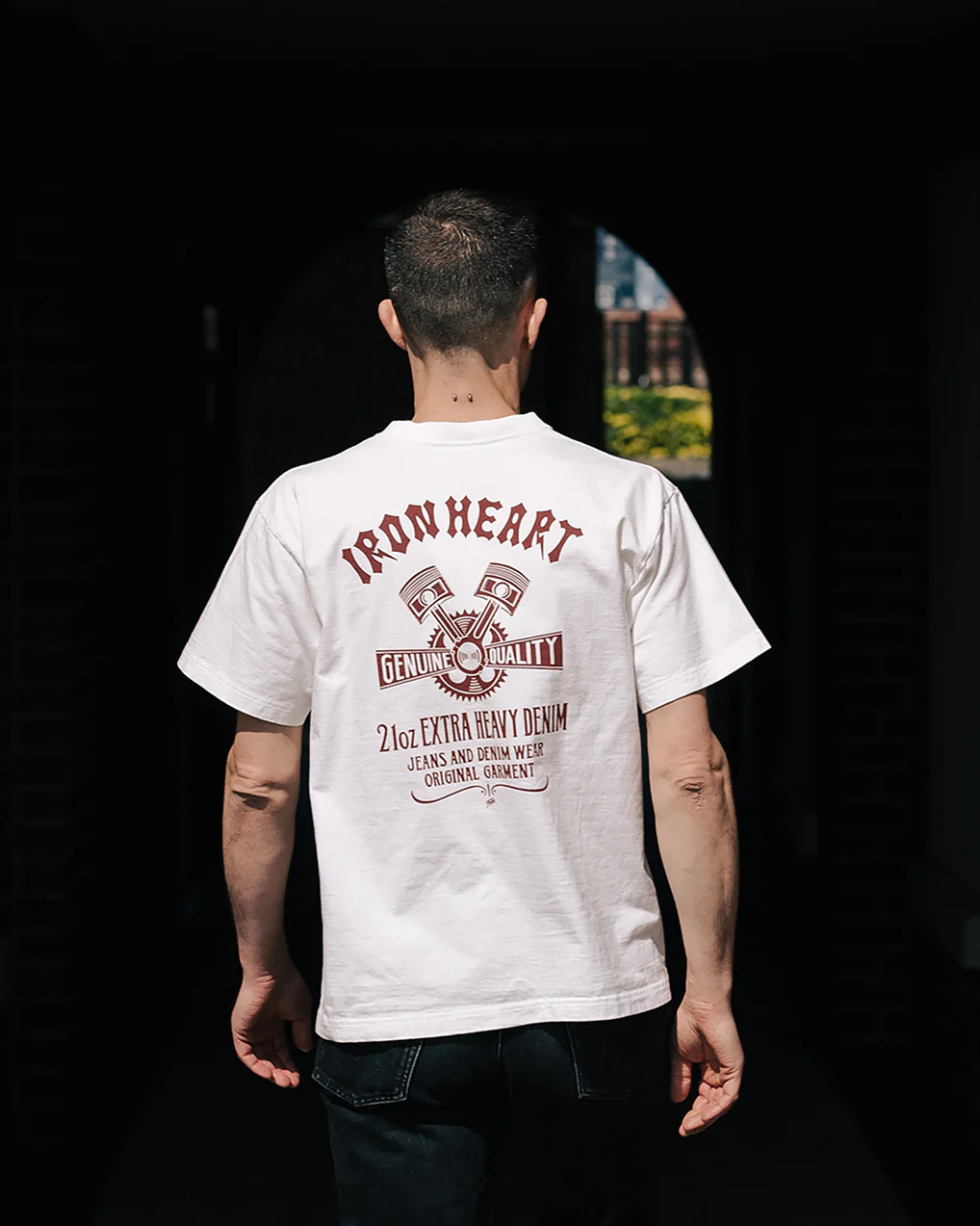 Iron Heart IHT-2403 7.5oz Printed Loopwheel Crew Neck T-Shirt - Image 8