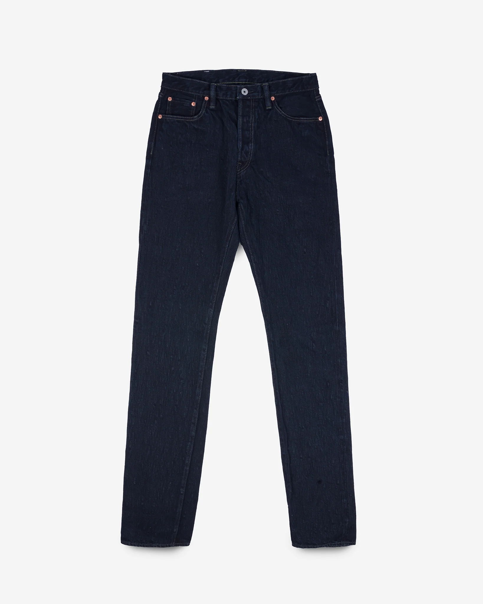 Iron Heart IH-888S-SLBod 16oz Slubby Selvedge Denim Relaxed Tapered Cut Jeans - Indigo Overdyed