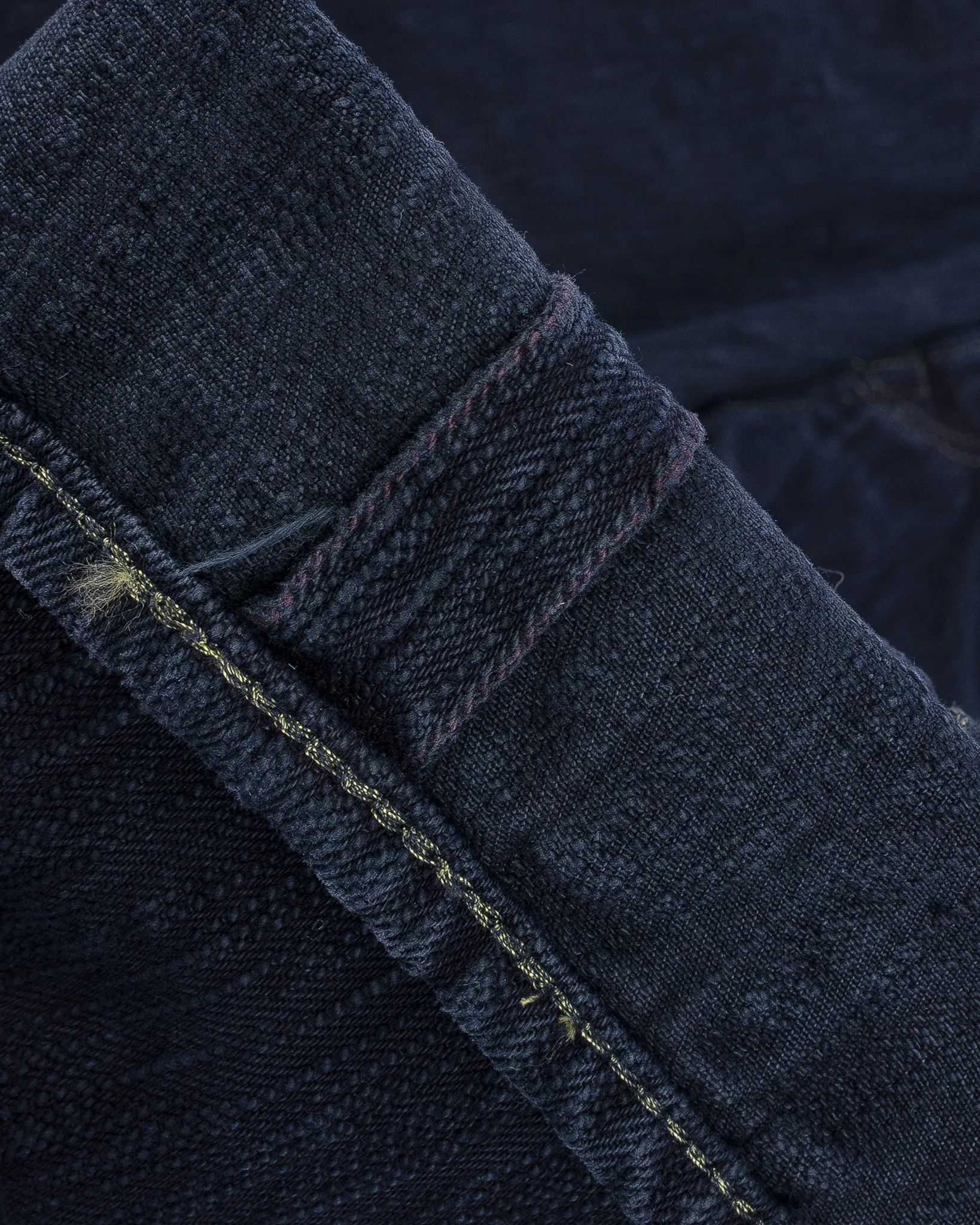 Iron Heart IH-888S-SLBod 16oz Slubby Selvedge Denim Relaxed Tapered Cut Jeans - Indigo Overdyed - Image 6