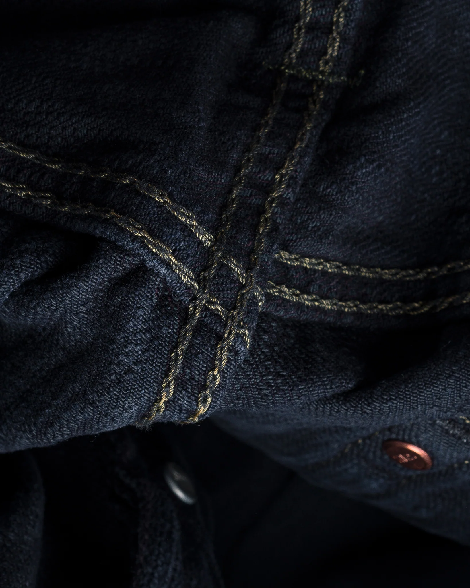 Iron Heart IH-888S-SLBod 16oz Slubby Selvedge Denim Relaxed Tapered Cut Jeans - Indigo Overdyed - Image 9