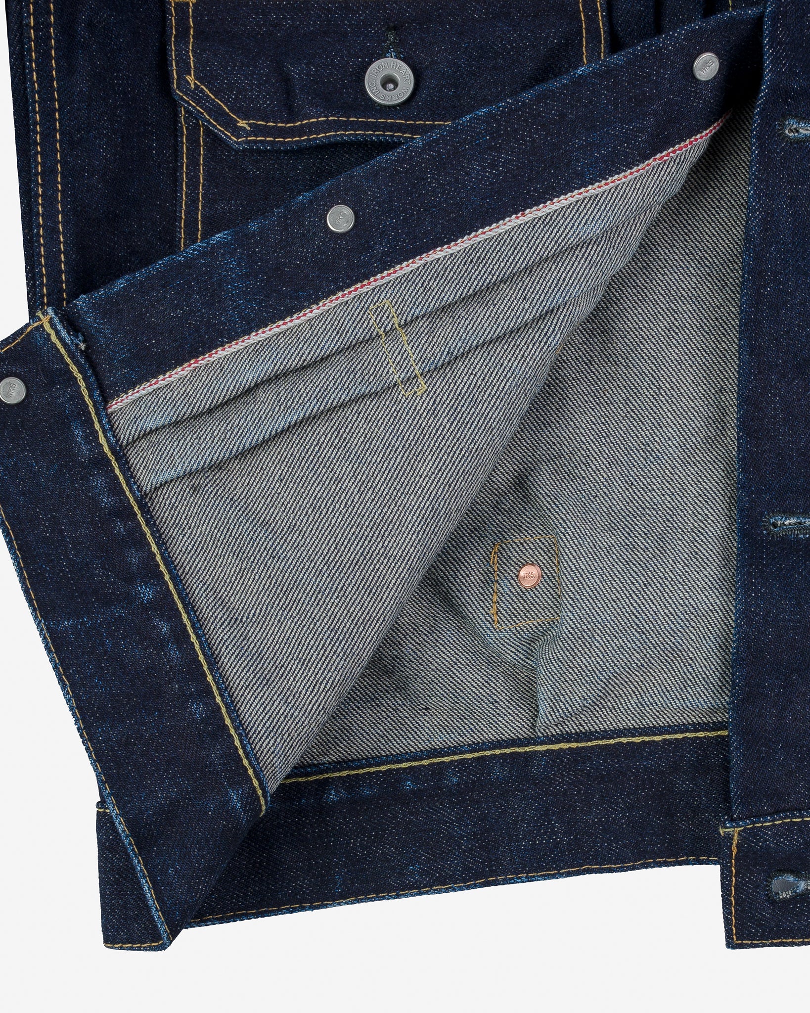 Iron Heart IHJ-139-IND 19oz Selvedge Denim Type II Jacket - Indigo - Image 7