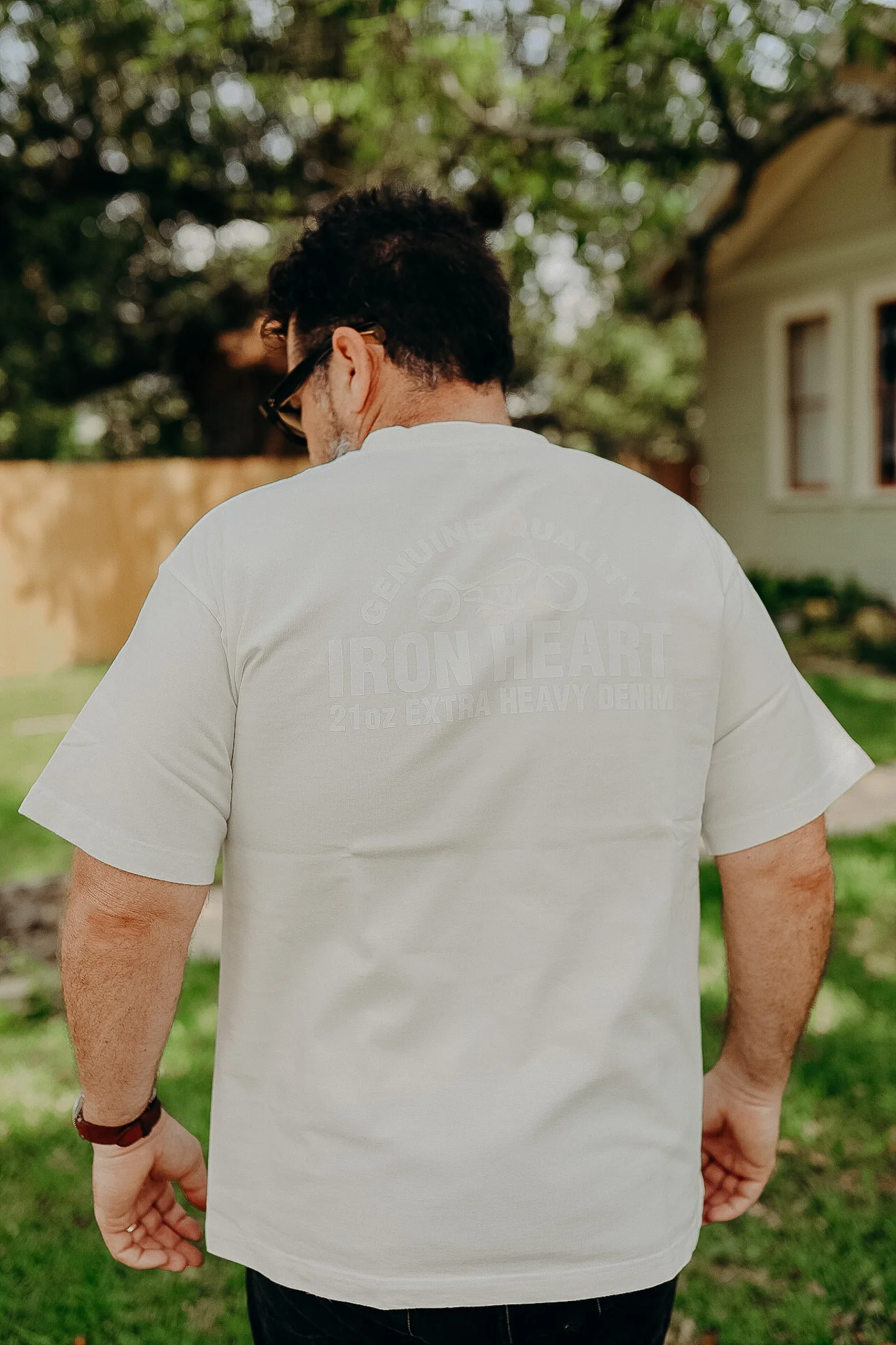 Iron Heart IHT-2401 7.5oz Printed Loopwheel Crew Neck T-Shirt - Image 5