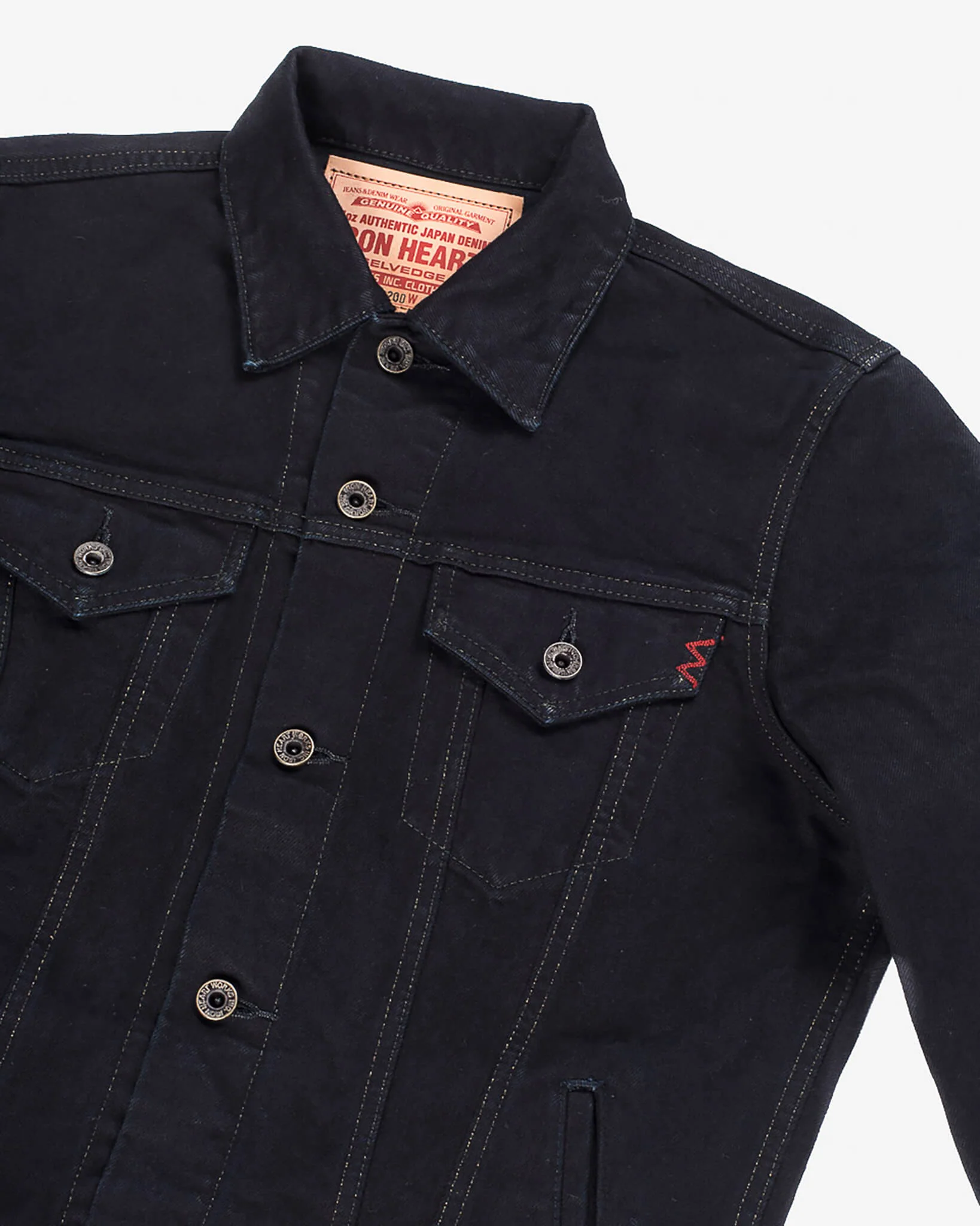 Iron Heart IH-526J-142OD 14oz Selvedge Denim Modified Type III Jacket - Indigo Overdyed - Image 5