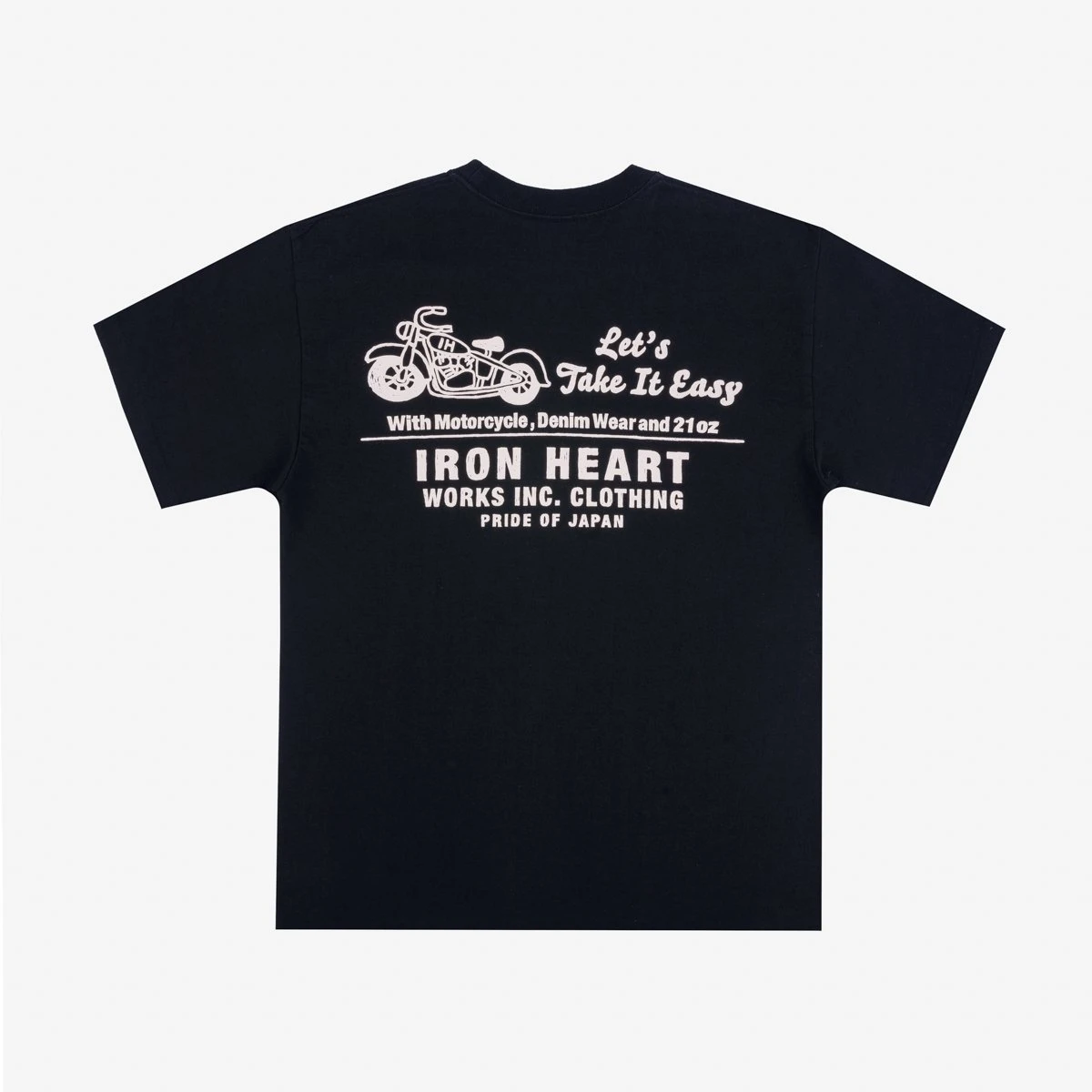 Iron Heart IHT-2404 7.5oz Printed Loopwheel Crew Neck T-Shirt - Image 5