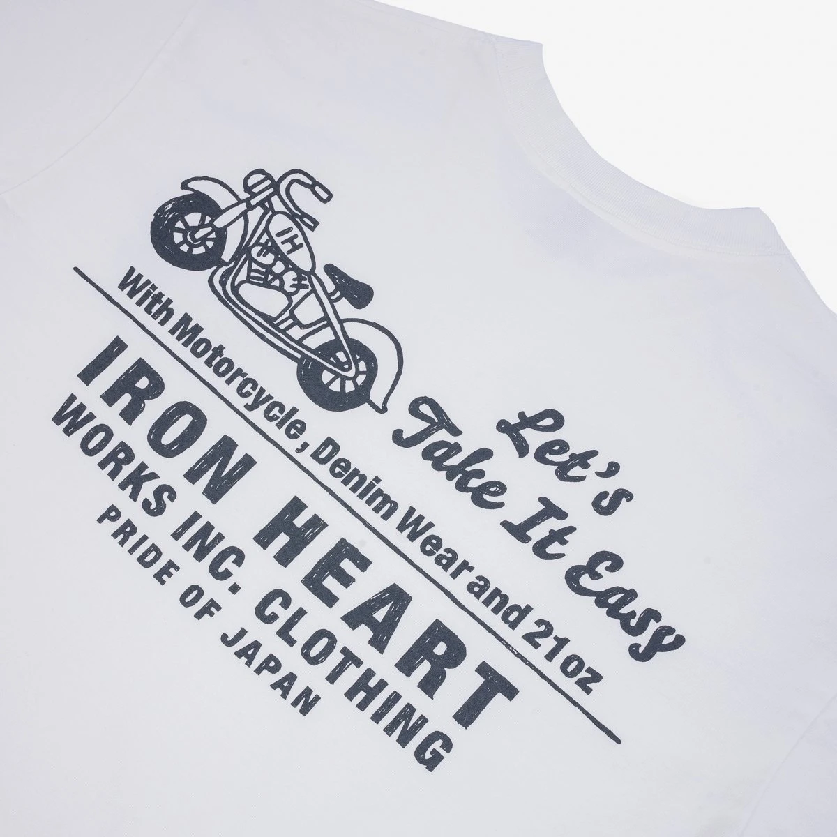 Iron Heart IHT-2404 7.5oz Printed Loopwheel Crew Neck T-Shirt - Image 8