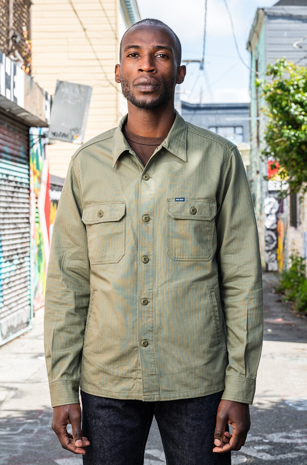 Iron Heart IHSH-385 (SS24) 9oz Herringbone Military Shirt - Image 5