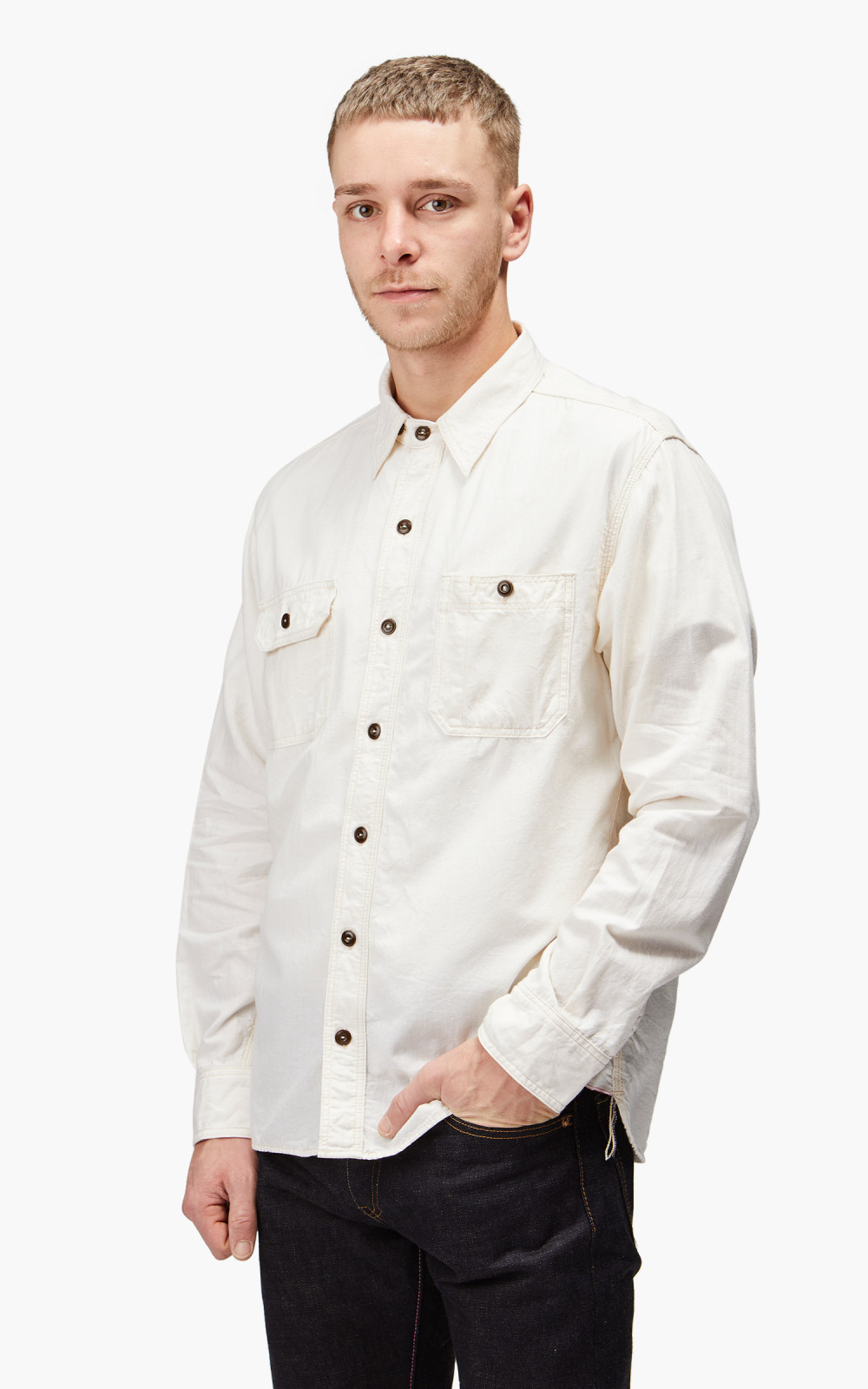 Momotaro MS044 5oz selvedge chambray shirts - Image 15