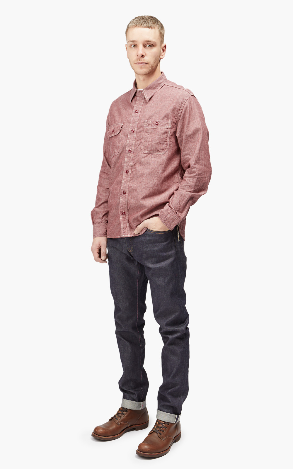 Momotaro MS044 5oz selvedge chambray shirts - Image 13