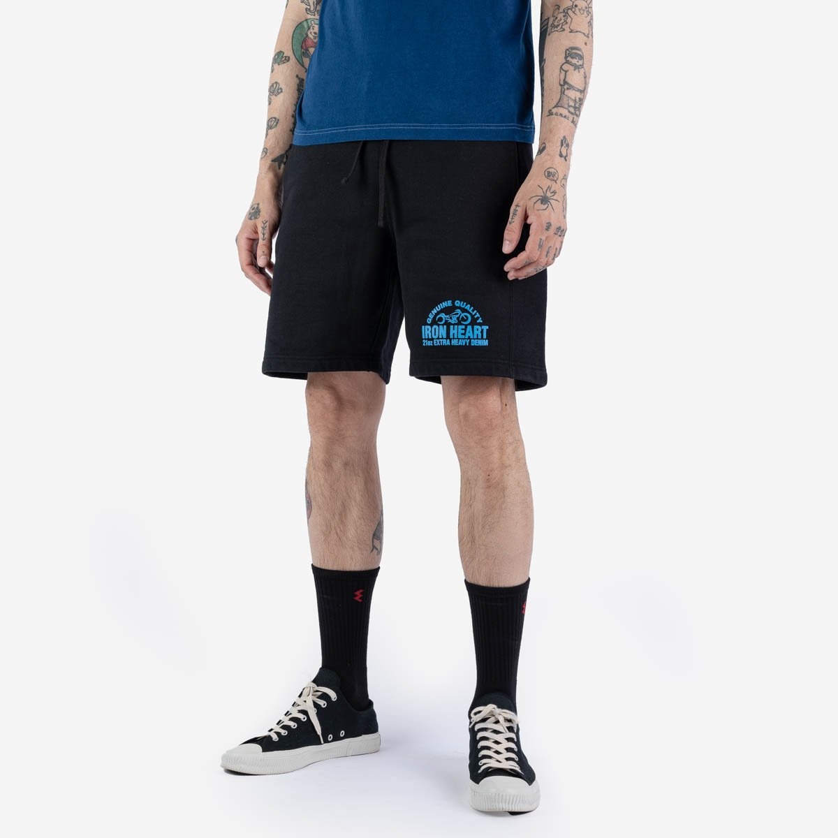 Iron Heart IHSW-50-BLK Ultra Heavy Cotton Fleece Printed Sweat Shorts - Image 8