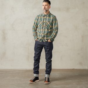Momotaro 0306-40 14.7oz Zimbabwe Cotton Legacy Blue Denim Tight Tapered