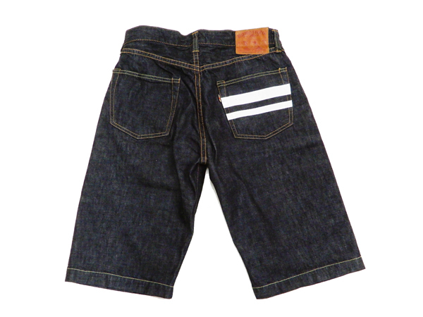 Momotaro H1006SPZ-2 13oz Denim Classic Middle Shorts Pant Indigo - Image 3