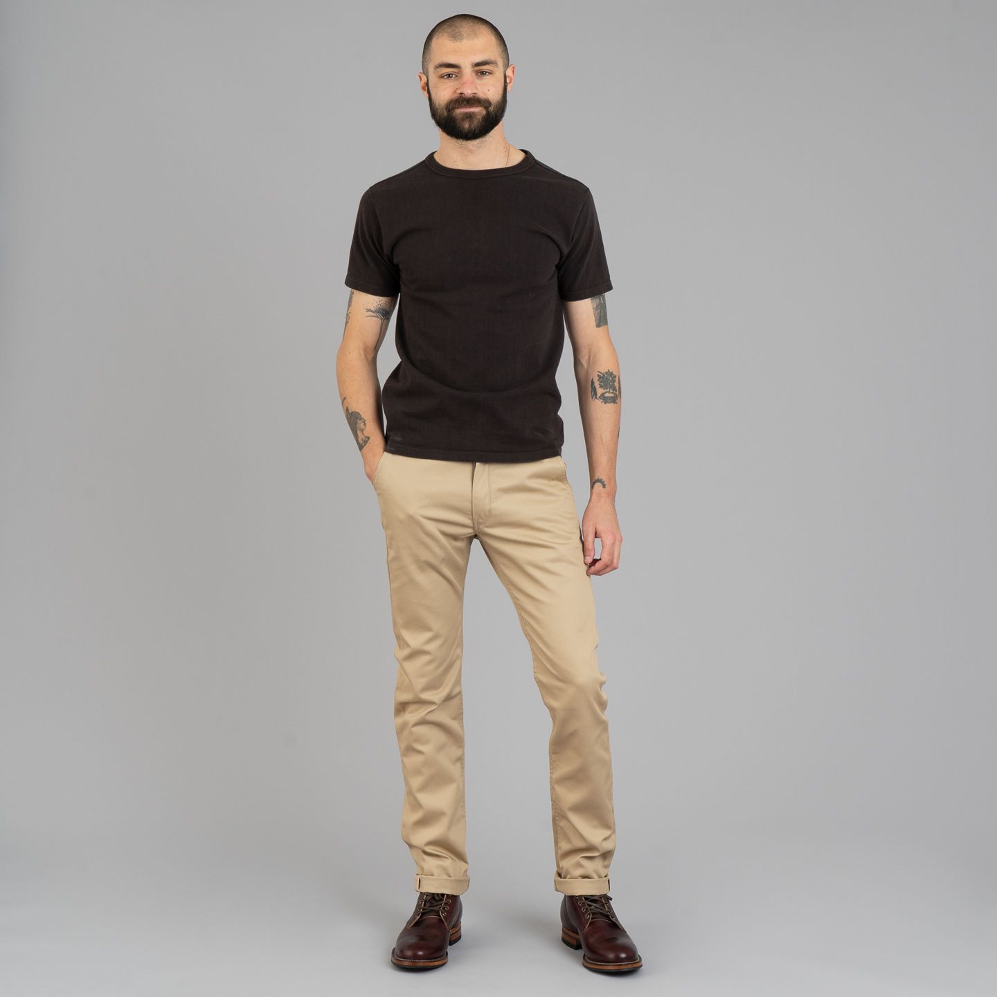 Iron Heart IH-721 9oz Mercerised Selvedge Cotton Slim Tapered Chinos - Image 16