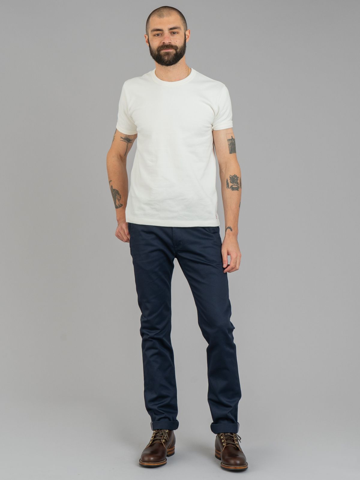 Iron Heart IH-721 9oz Mercerised Selvedge Cotton Slim Tapered Chinos - Image 17