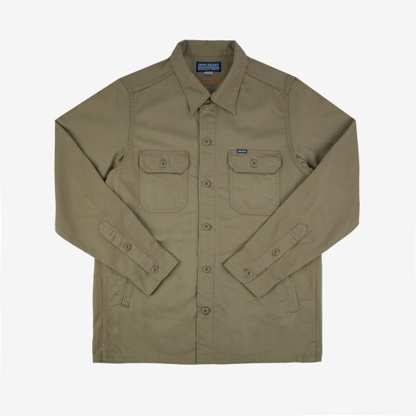 Iron Heart IHSH-385 (SS24) 9oz Herringbone Military Shirt