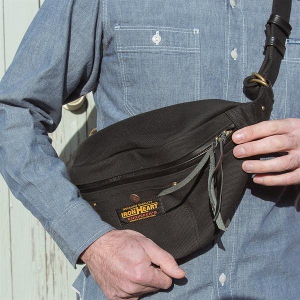 Iron Heart IHE-37 21oz Denim Waist Bag - SuperBlack