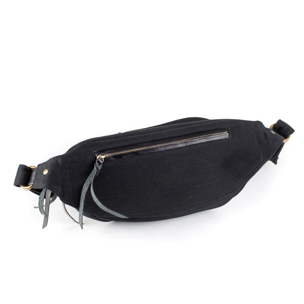 Iron Heart IHE-37 21oz Denim Waist Bag - SuperBlack - Image 3