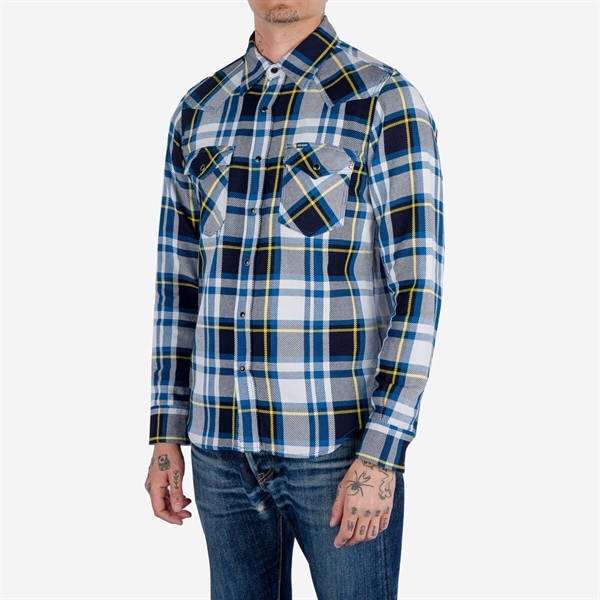 Iron Heart IHSH-390 9oz Selvedge American Check Western Shirt - Image 2
