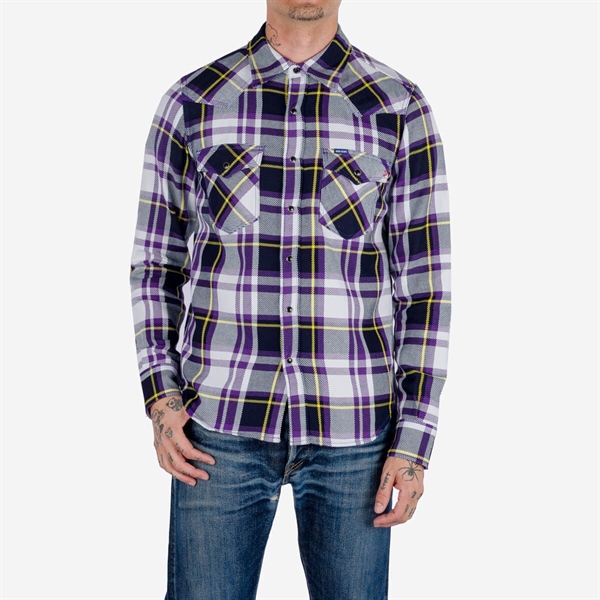 Iron Heart IHSH-390 9oz Selvedge American Check Western Shirt - Image 3