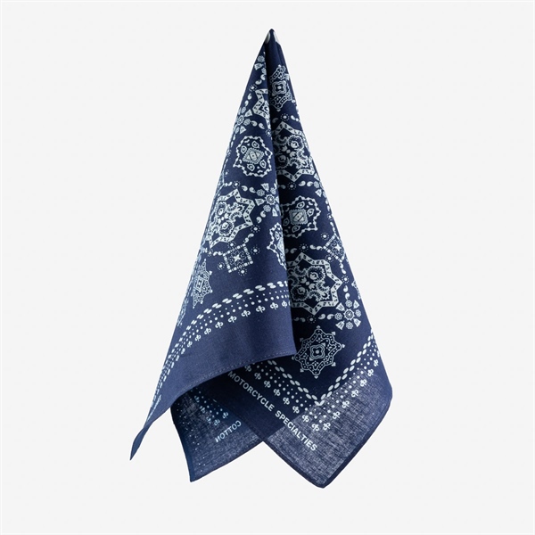 Iron Heart IHG-052-IND “Bell” Print Bandana - Indigo - Image 2