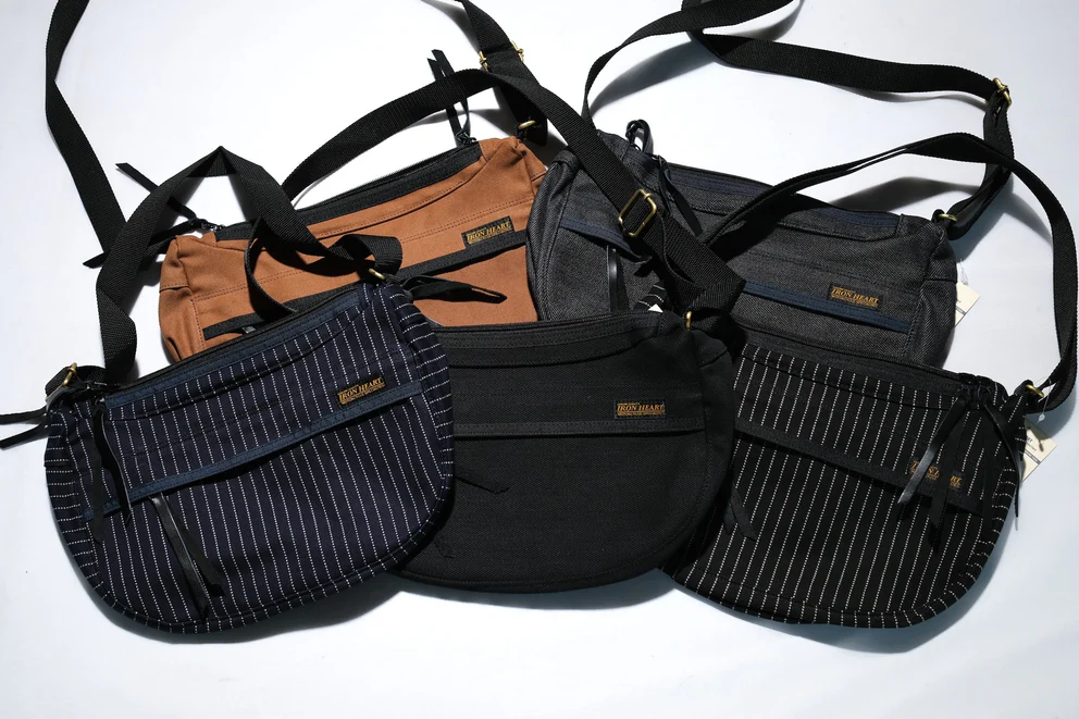 Iron Heart IHE-19-BLK 21oz Denim Small Shoulder Bag - Black